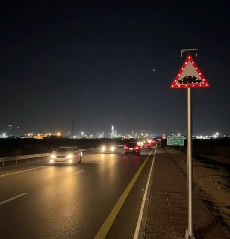 لوحات الطرق بالطاقة الشمسية (Solar Traffic Signs) _ لوحات تحذيرية بالطاقة الشمسية