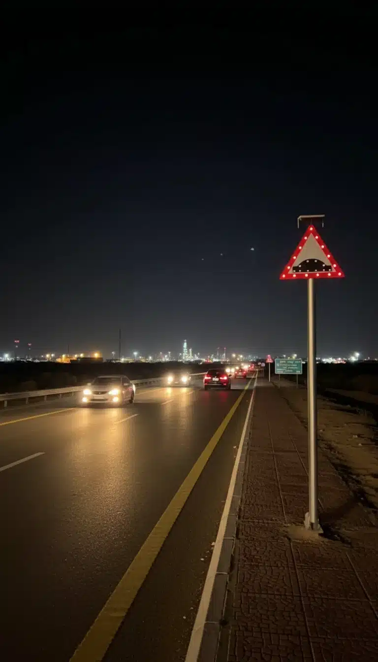لوحات الطرق بالطاقة الشمسية (Solar Traffic Signs) _ لوحات تحذيرية بالطاقة الشمسية