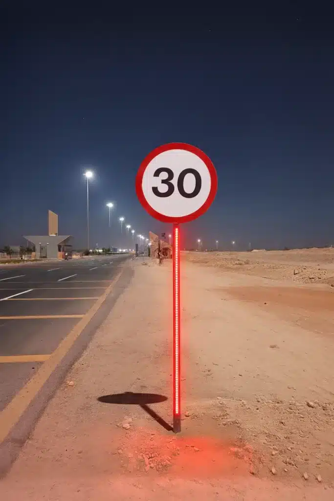 الأعمدة المضيئة لقيادة ليلية آمنة الأعمدة المضيئة لقيادة ليلية آمنة