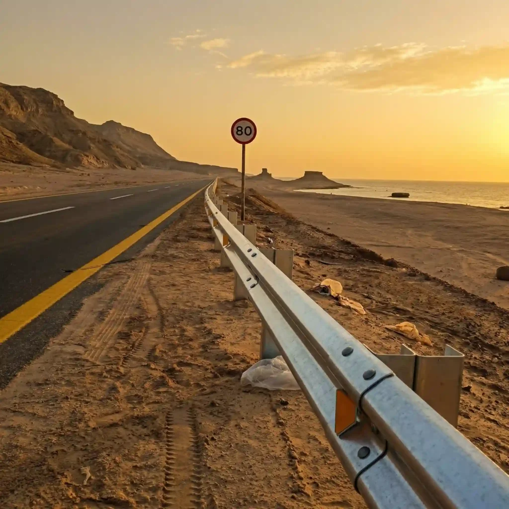 عواكس الحواجز المعدنية